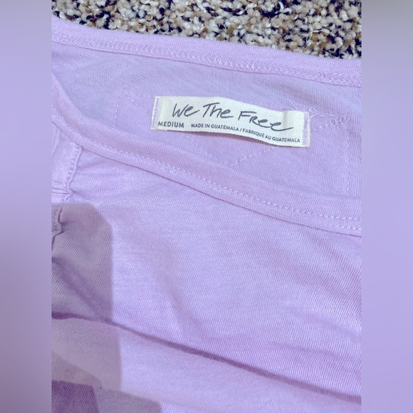 Free People-Mile a Minute Long Sleeve Exclusive. Color Lilac - Medium- NWOT - Picture 5 of 8